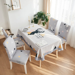 Makelifeasy™ Tablecloth Chair Cover Set