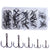 50Pcs Carbon Steel Treble Fishing Hooks