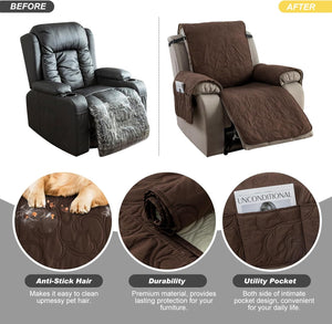 100% Waterproof Recliner Slipcover Flower For 1/2/3 Seats