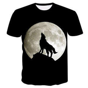 Wolf 3D Print T-Shirt