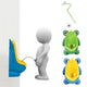 Baby Boy Wall-Mounted Frog Potty for Toilet Training