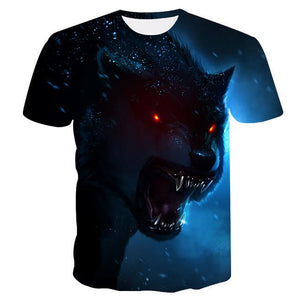 Wolf 3D Print T-Shirt