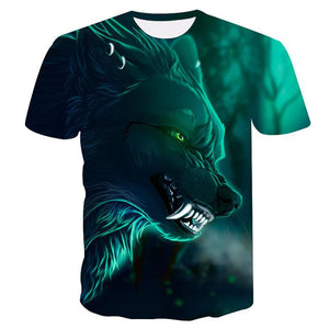 Wolf 3D Print T-Shirt