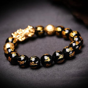 Feng Shui Black Obsidian Wealth Bracelet