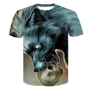 Wolf 3D Print T-Shirt
