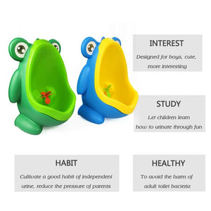Baby Boy Wall-Mounted Frog Potty for Toilet Training