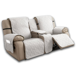 100% Waterproof Loveseat Recliner Cover with Console