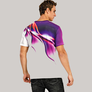 3D Graphic Printed Short Sleeve Shirts Abstract Print