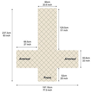 100% Waterproof Recliner Slipcover Rhombus For 1/2/3 Seats