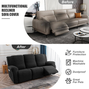 Recliner Sofa Cover Flower 3 Seats