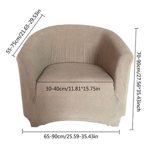 Brown Slipcover club chair 
