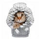 3D Graphic Printed Hoodies Cat