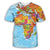 3D Graphic Printed Short Sleeve ShirtsWorld Map