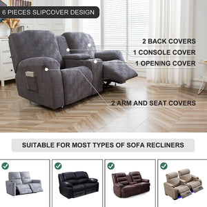 🔥Hot Sale-$20 Off - Recliner Loveseat Cover with Center Console