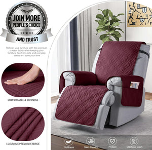 100% Waterproof Recliner Slipcover Square