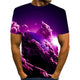 3D Graphic Printed Short Sleeve Shirts Cloud