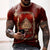 3D Graphic Printed Short Sleeve Shirts Tall Round Neck Red / Summer