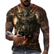 3D Graphic Printed Short Sleeve Shirts  Wolf