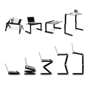Adjustable Aluminum Laptop Desk(Mouse Pad Included)