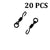 20PCS Fishing Ring Swivels