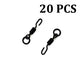 20PCS Fishing Ring Swivels