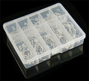 100pcs Carbon Steel Fishing Hooks